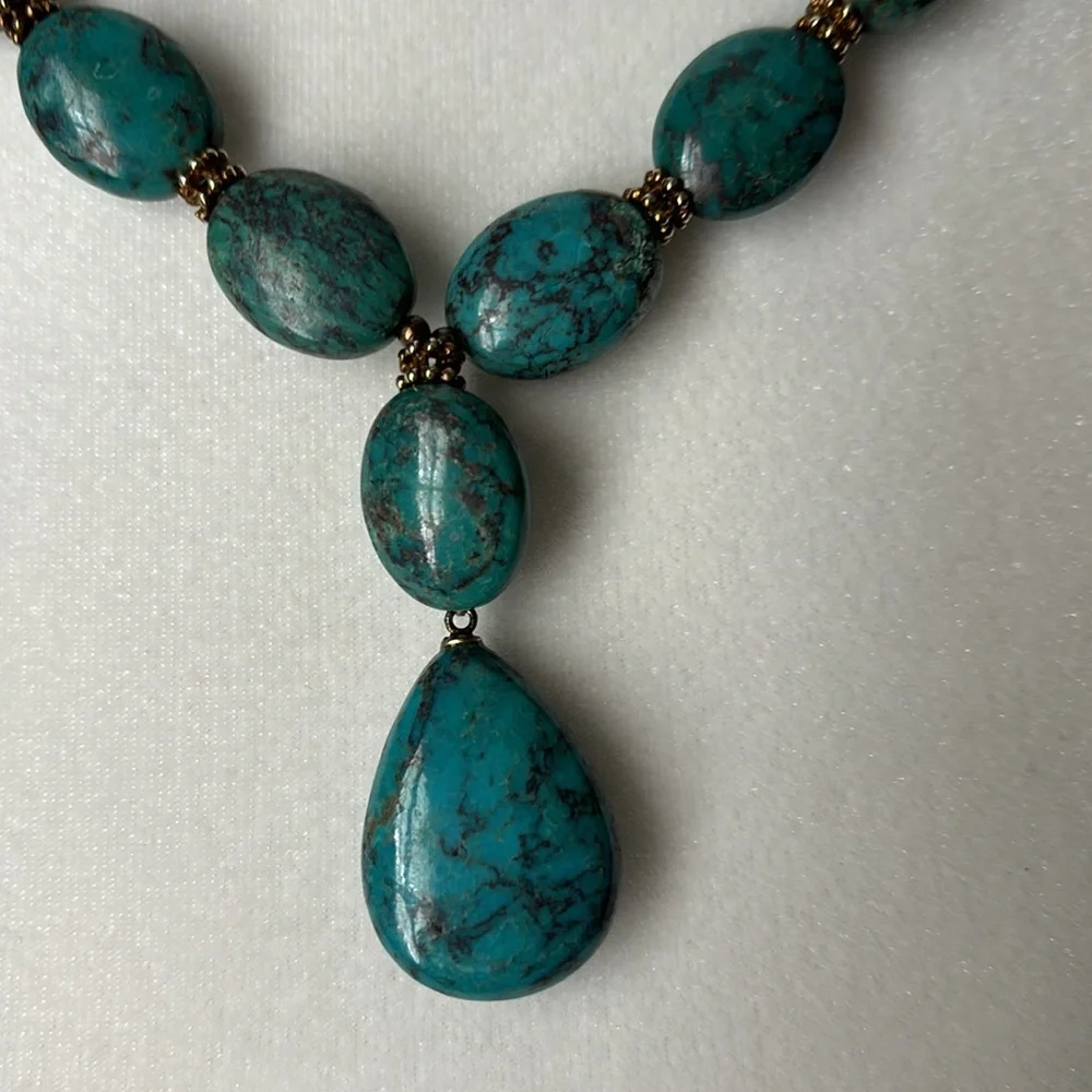 Turquoise Statement Necklace - Picture 2 of 4